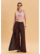 Ethnic Trousers with Elastic Waist and Tie Detail 4470